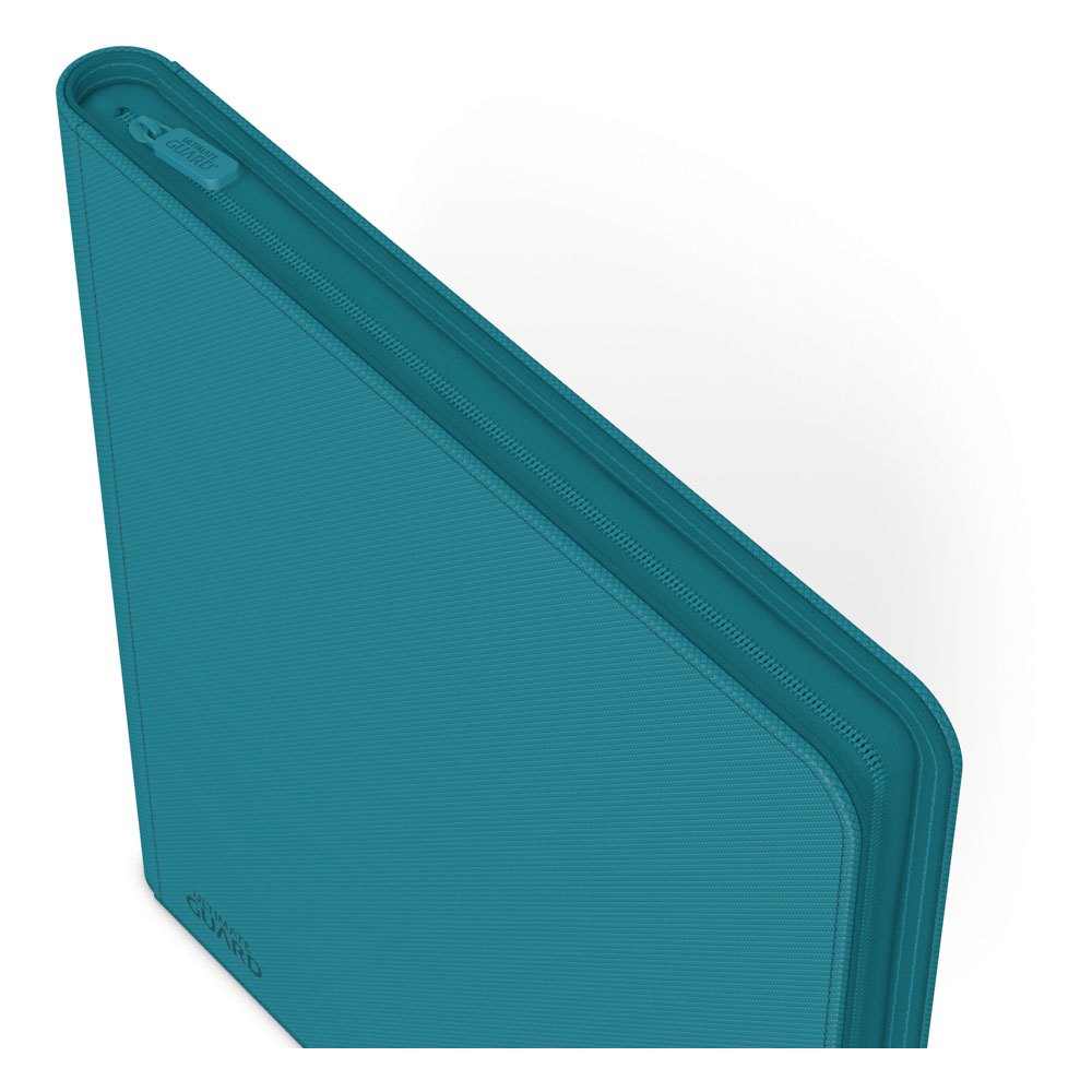 Petrolblaue Ultimate Guard Zipfolio 480 Kartenmappe mit XenoSkin-Einband und Reißverschluss, 24-Pocket Design.