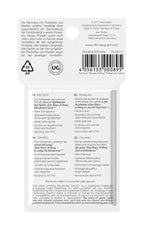 Rückseite der Ultimate Guard Board Game Sleeves Verpackung mit Details zu Materialien und Kompatibilität für X-Wing Miniat...
