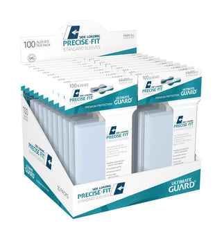 Ultimate Guard Precise-Fit Sleeves, 100er Pack, transparent, seitlicher Karteneinschub, ideal für Magic und Pokemon.