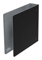 Schwarzer 3-Ringordner Ultimate Guard XenoSkin für QuadRow Pocket Pages, 70 mm breit.