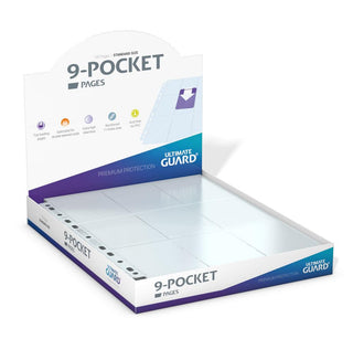 Ultimate Guard 9-Pocket Pages, 100er Pack, 11er-Lochung, doppelt verstärkt, für Ringordner, PVC-frei.