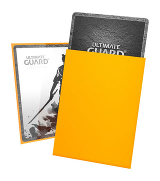 Gelbe Ultimate Guard Katana Sleeves, Standardgröße, schützend und strapazierfähig, für Karten, 100 Stück.