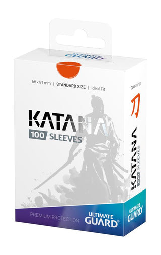 Ultimate Guard Katana Sleeves Standardgröße Orange, 100er-Packung, Premium-Kartenschutz.