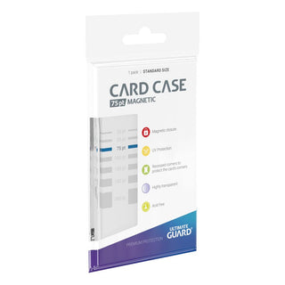 Ultimate Guard Magnetic Card Case 75 pt, transparent, mit UV-Schutz und magnetischem Verschluss.