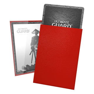 Rote Ultimate Guard Katana Sleeves, japanische Größe, für Kartenschutz.