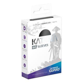 Ultimate Guard Katana Sleeves Japanische Größe Schwarz, 60er Packung, Premium-Kartenschutzhüllen.