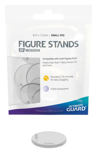 Ultimate Guard Figure Stands, Small Peg, 20 Stück, transparent, für Actionfiguren, sicherer Stand, kompatibel mit Hasbro.