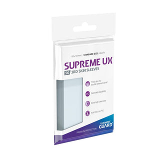 Ultimate Guard Supreme UX 3rd Skin Sleeves, 50 transparente Hüllen für Sammelkarten, Standardgröße.