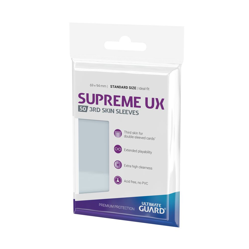 Ultimate Guard Supreme UX 3rd Skin Sleeves, 50er Pack, transparent, für Sammelkarten, Standardgröße.