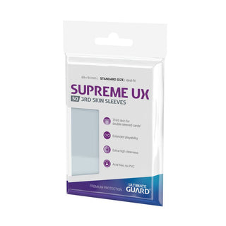 Ultimate Guard Supreme UX 3rd Skin Sleeves, 50er Pack, transparent, für Sammelkarten, Standardgröße.