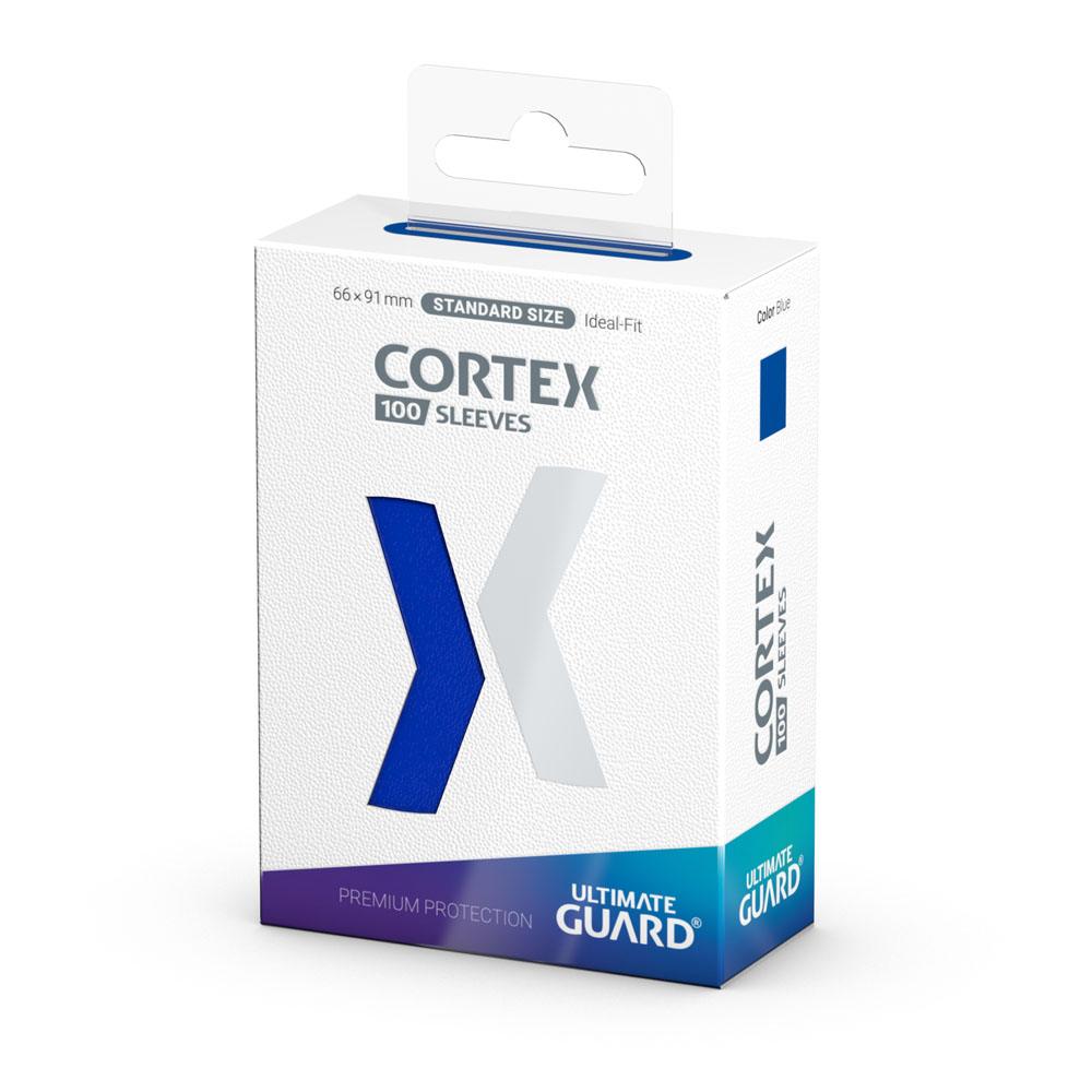 Ultimate Guard Cortex Sleeves Standardgröße Blau, 100 Stück, Verpackungsvorderseite.