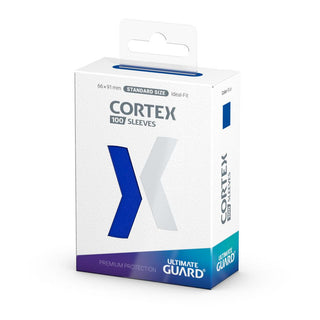 Ultimate Guard Cortex Sleeves Standardgröße Blau, 100 Stück, Verpackungsvorderseite.