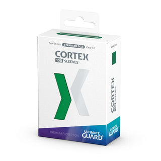Ultimate Guard Cortex Sleeves Standardgröße Grün, 100 Stück, Verpackungsvorderseite.