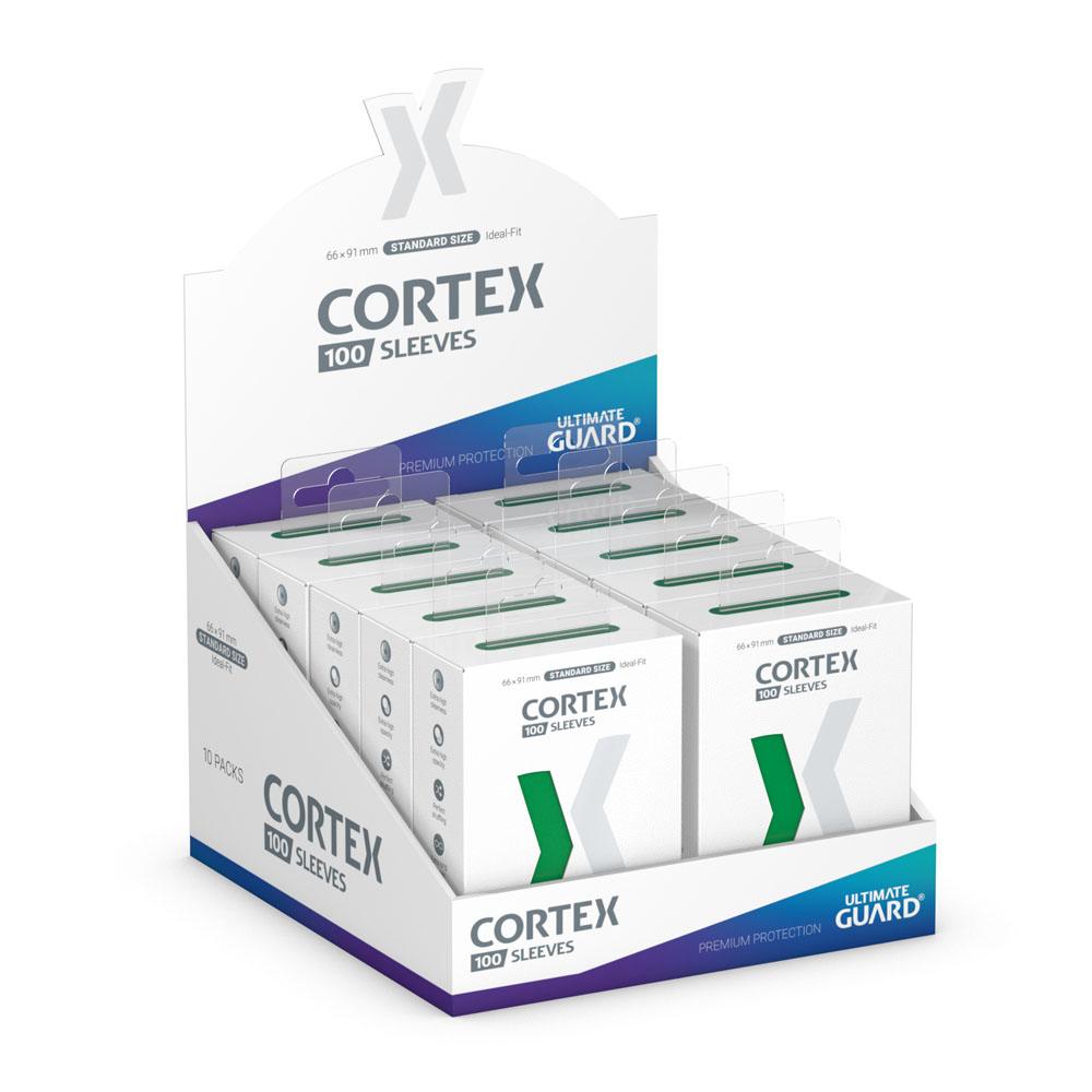 Ultimate Guard Cortex Sleeves, Standardgröße, grün, 100er-Pack, in Displaybox.