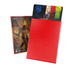 Ultimate Guard Cortex Sleeves, matt-rot, Standardgröße, mit Karten, 100 Stück, für TCG-Spieler.