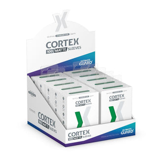 Ultimate Guard Cortex Sleeves, matt-grün, Standardgröße, 100er-Packung, Display-Box.
