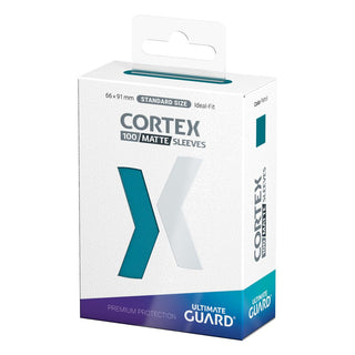 Ultimate Guard Cortex Sleeves, Standardgröße, matt-petrolblau, 100er-Packung, für TCG-Spieler.