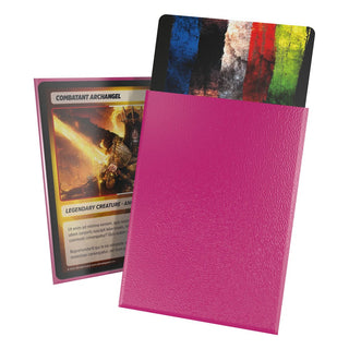 Ultimate Guard Cortex Sleeves, Matte Pink, Standardgröße, zeigt Karten in pinken Hüllen.