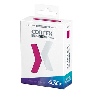 Ultimate Guard Cortex Sleeves, Standardgröße, Matte Pink, 100 Stück, Verpackungsvorderseite.