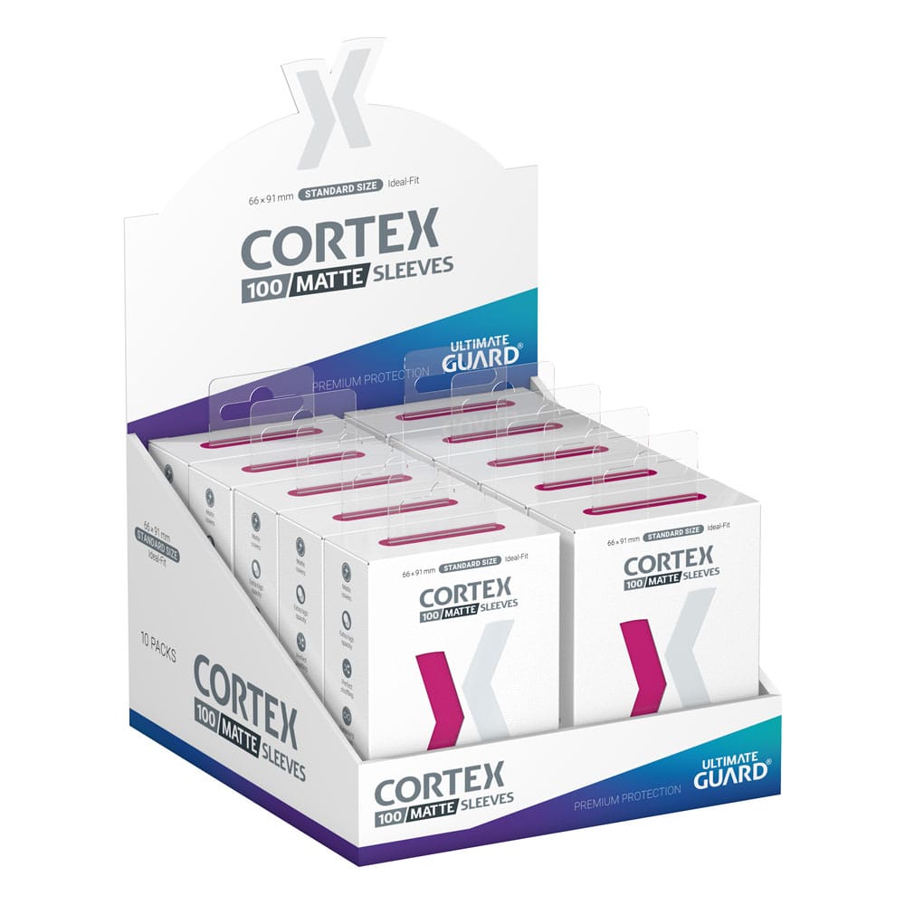Ultimate Guard Cortex Sleeves Matte Pink, 100er Packung, Standardgröße, in Displaybox.