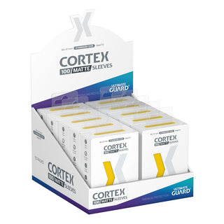 Ultimate Guard Cortex Sleeves, Standardgröße, Matte Yellow, 100er-Packung, Display-Box.