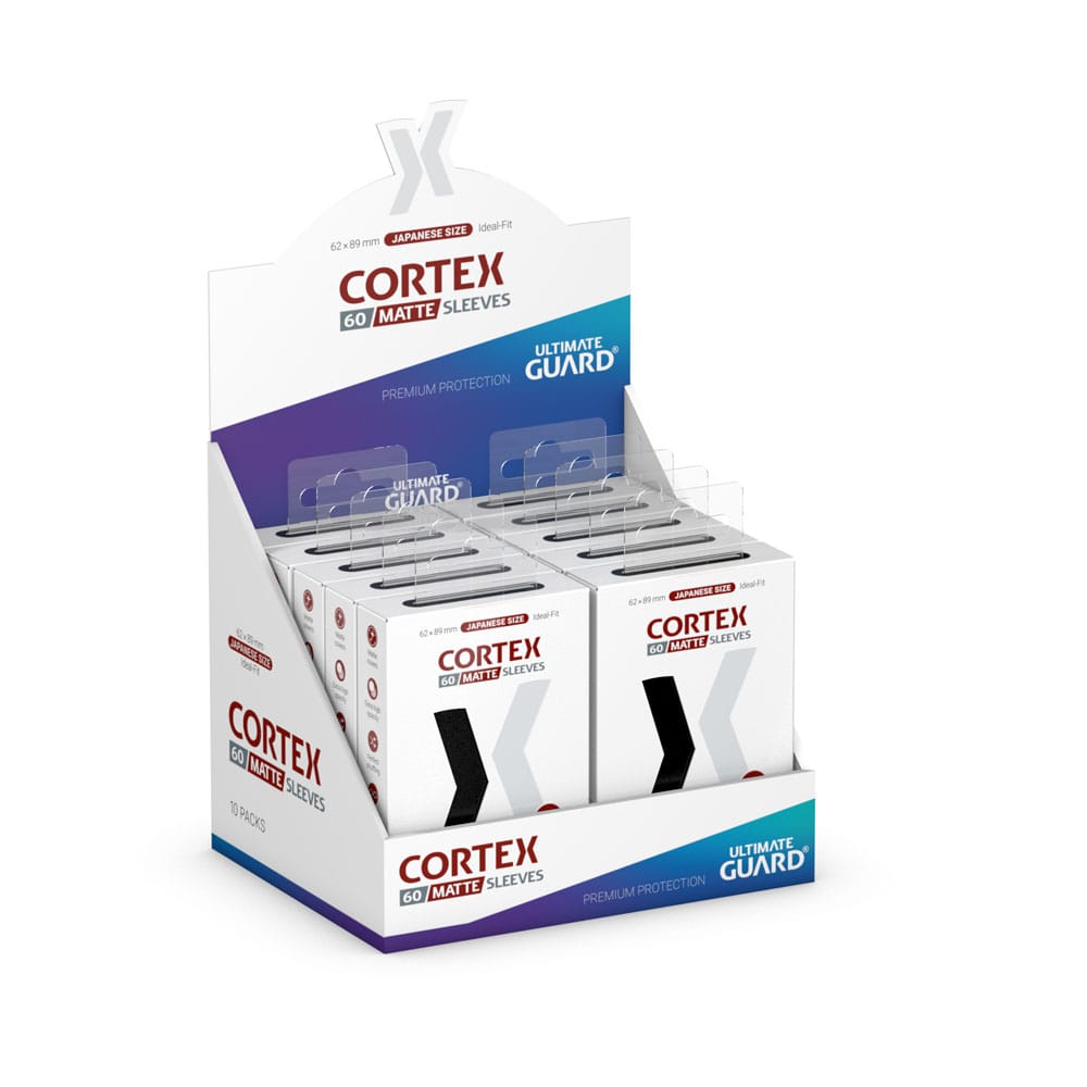 Ultimate Guard Cortex Sleeves, japanische Größe, matt-schwarz, 60er-Pack, Displaybox.