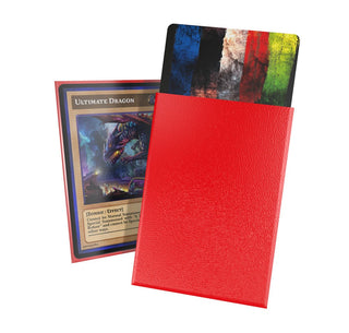 Ultimate Guard Cortex Sleeves, matt-rot, japanische Größe, mit Karten, 60er Pack.