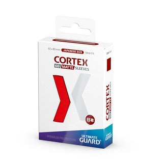 Ultimate Guard Cortex Sleeves, Japanische Größe, matt-rot, 60 Stück, in Verpackung.