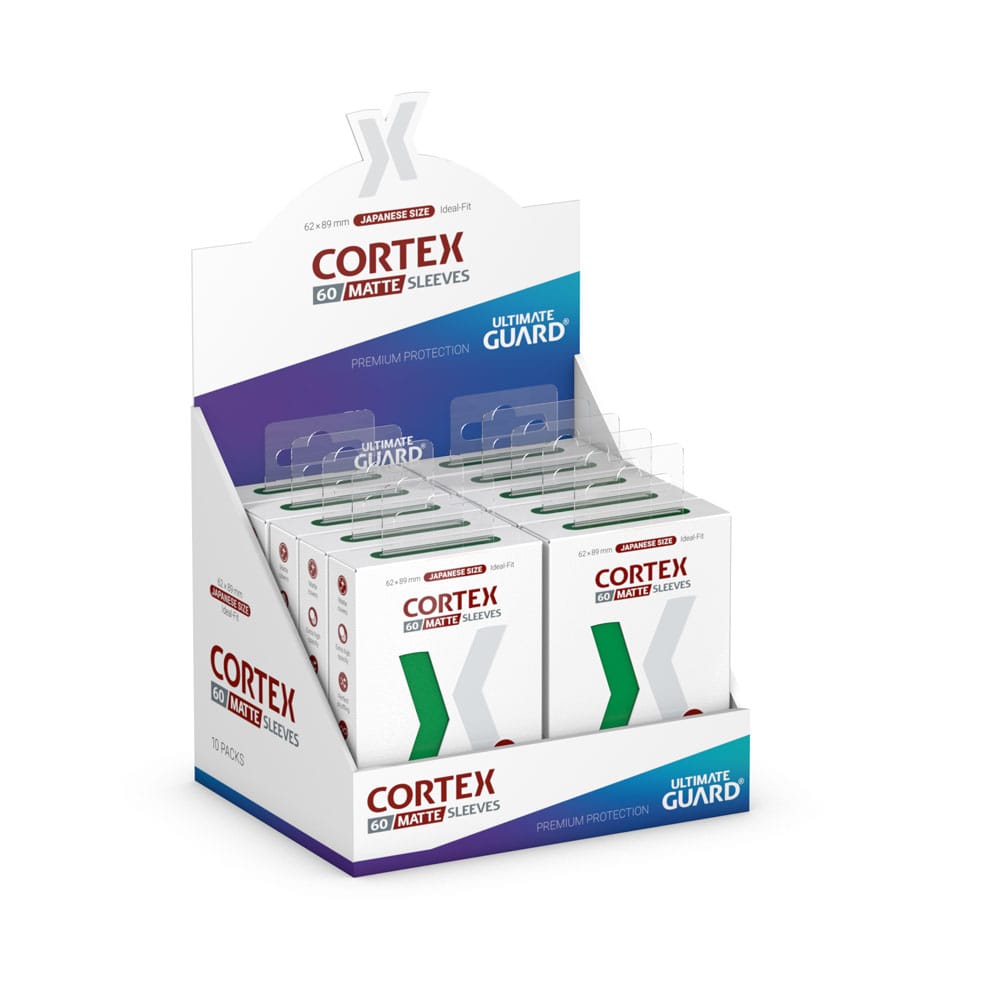 Ultimate Guard Cortex Sleeves, japanische Größe, matt-grün, 60er Packung, im Displaykarton.