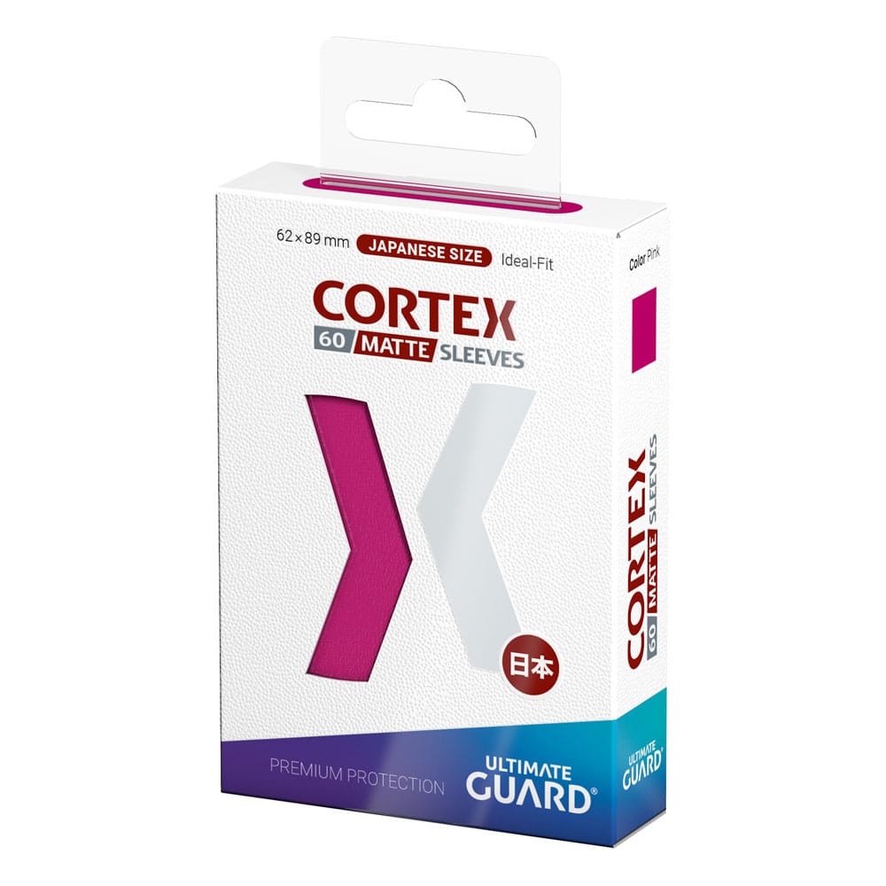 Ultimate Guard Cortex Sleeves Japanische Größe Matte Pink (60), Verpackungsvorderseite.