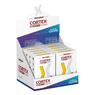 Ultimate Guard Cortex Sleeves, japanische Größe, matte gelbe Verpackung, 60 Stück, Display-Box.