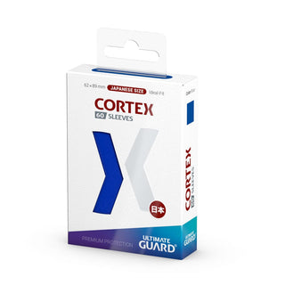 Ultimate Guard Cortex Sleeves, japanische Größe, blau, 60 Stück, Verpackungsvorderseite.