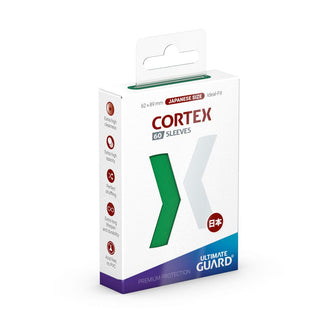 Ultimate Guard Cortex Sleeves Japanische Größe Grün (60), Verpackungsvorderseite.