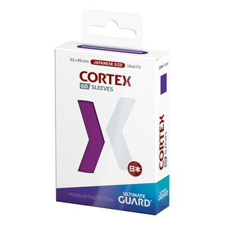 Ultimate Guard Cortex Sleeves, 60 lila Hüllen, japanische Größe, Verpackungsvorderseite.