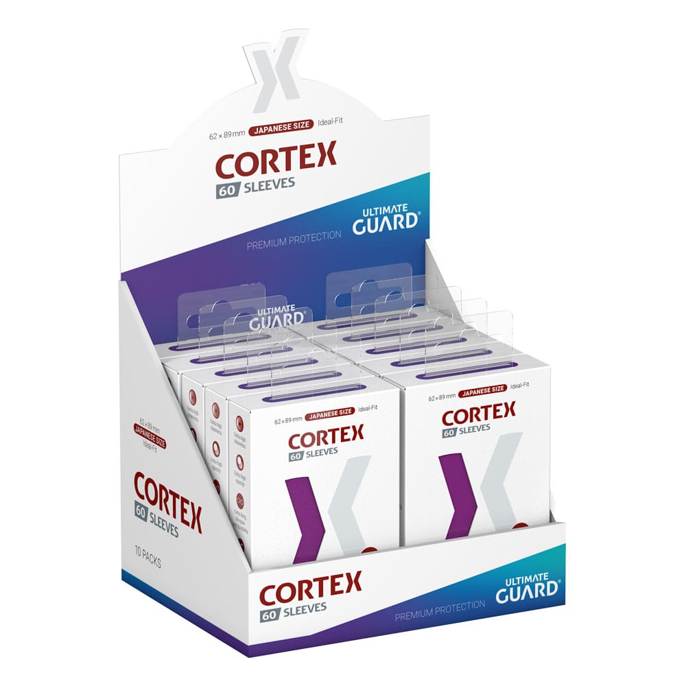 Ultimate Guard Cortex Sleeves, lila, japanische Größe, 60 Stück, Displaybox, TCG-Schutz.