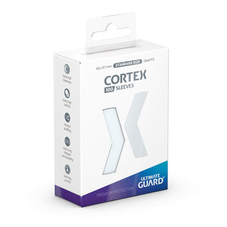 Ultimate Guard Cortex Sleeves, 100 Stück, Standardgröße, transparent, Verpackungsvorderseite.
