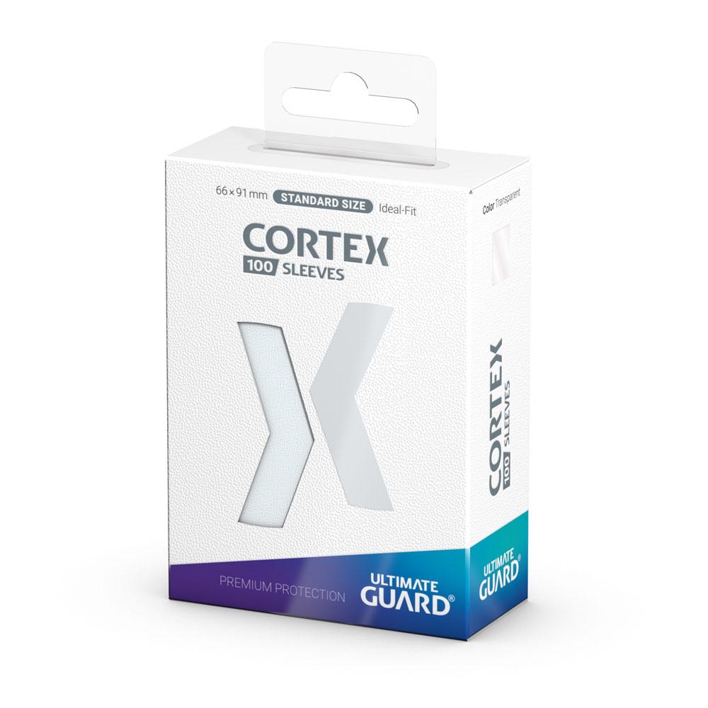 Ultimate Guard Cortex Sleeves Standardgröße Transparent, 100 Stück, Verpackungsvorderseite.
