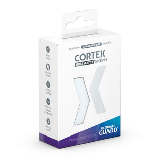 Ultimate Guard Cortex Sleeves, 100er Pack, matt-transparent, Standardgröße, Verpackungsvorderseite.
