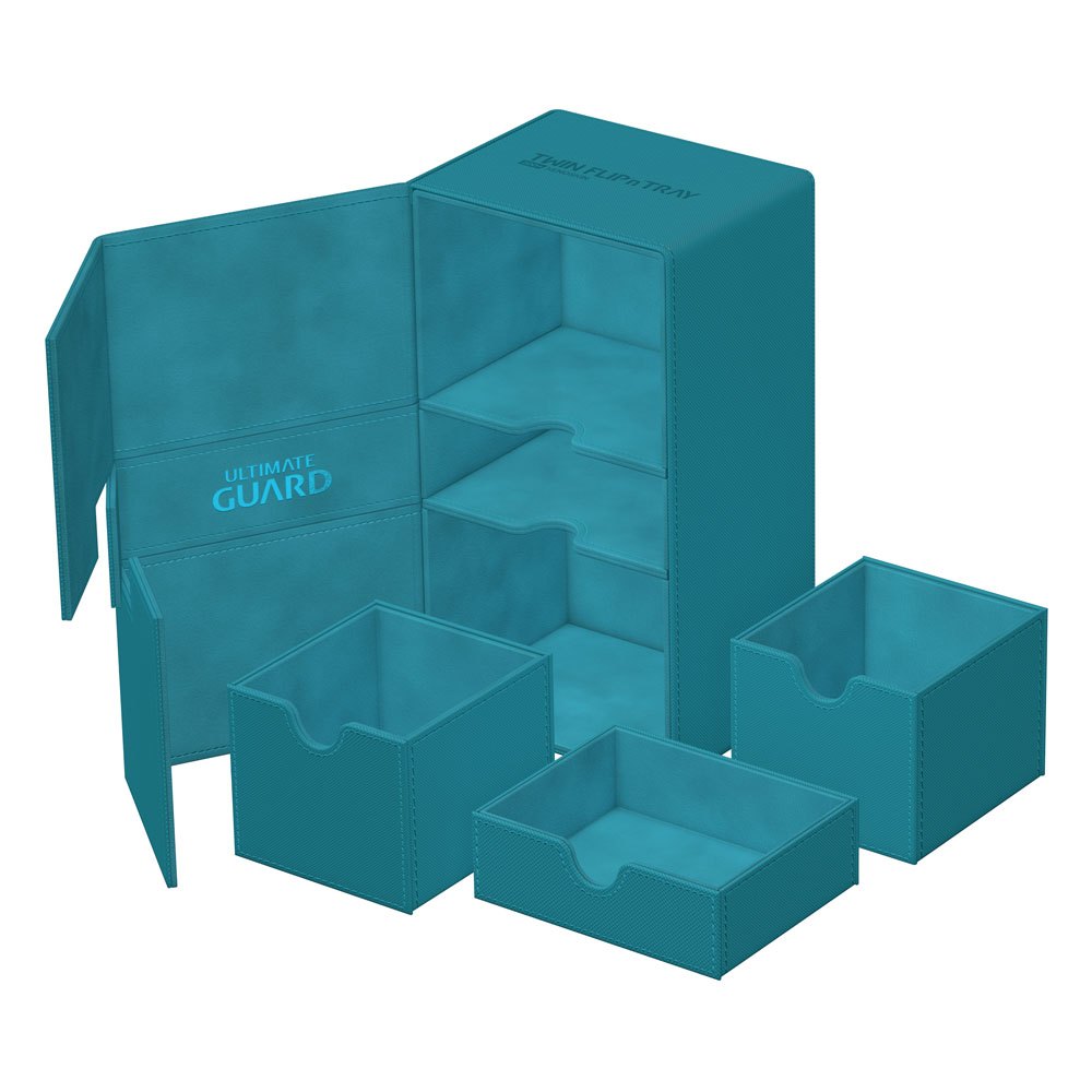 Ultimate Guard Twin Flip`n`Tray 200+ XenoSkin Monocolor Petrolblau