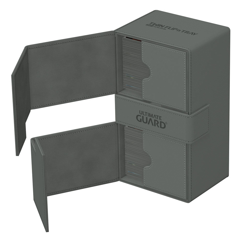 Ultimate Guard Twin Flip`n`Tray 200+ XenoSkin Monocolor Grau
