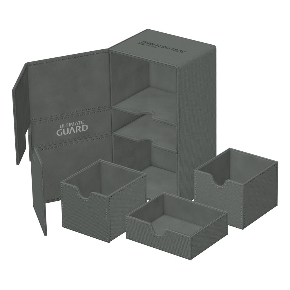 Ultimate Guard Twin Flip`n`Tray 200+ XenoSkin Monocolor Grau