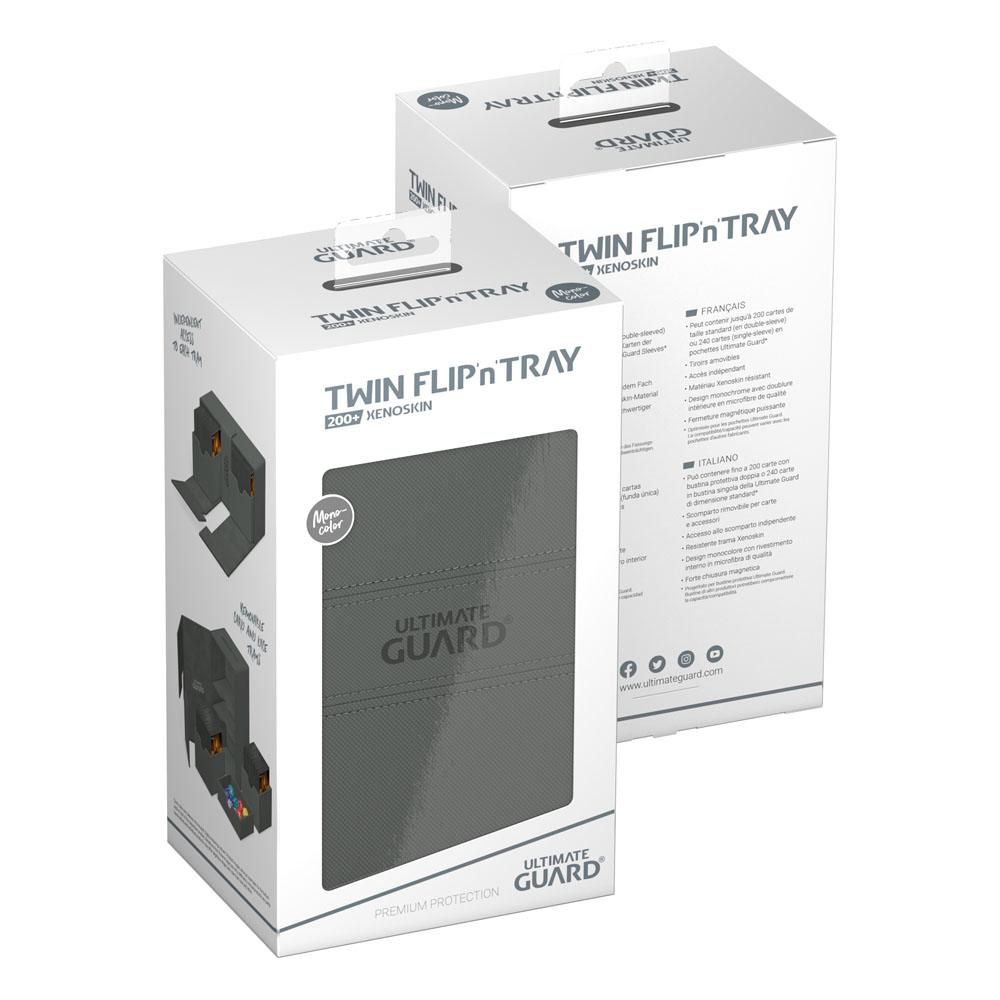 Ultimate Guard Twin Flip`n`Tray 200+ XenoSkin Monocolor Grau