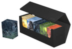 Schwarze Ultimate Guard Arkhive 400+ Box mit bunten Deck Cases für Kartenaufbewahrung.