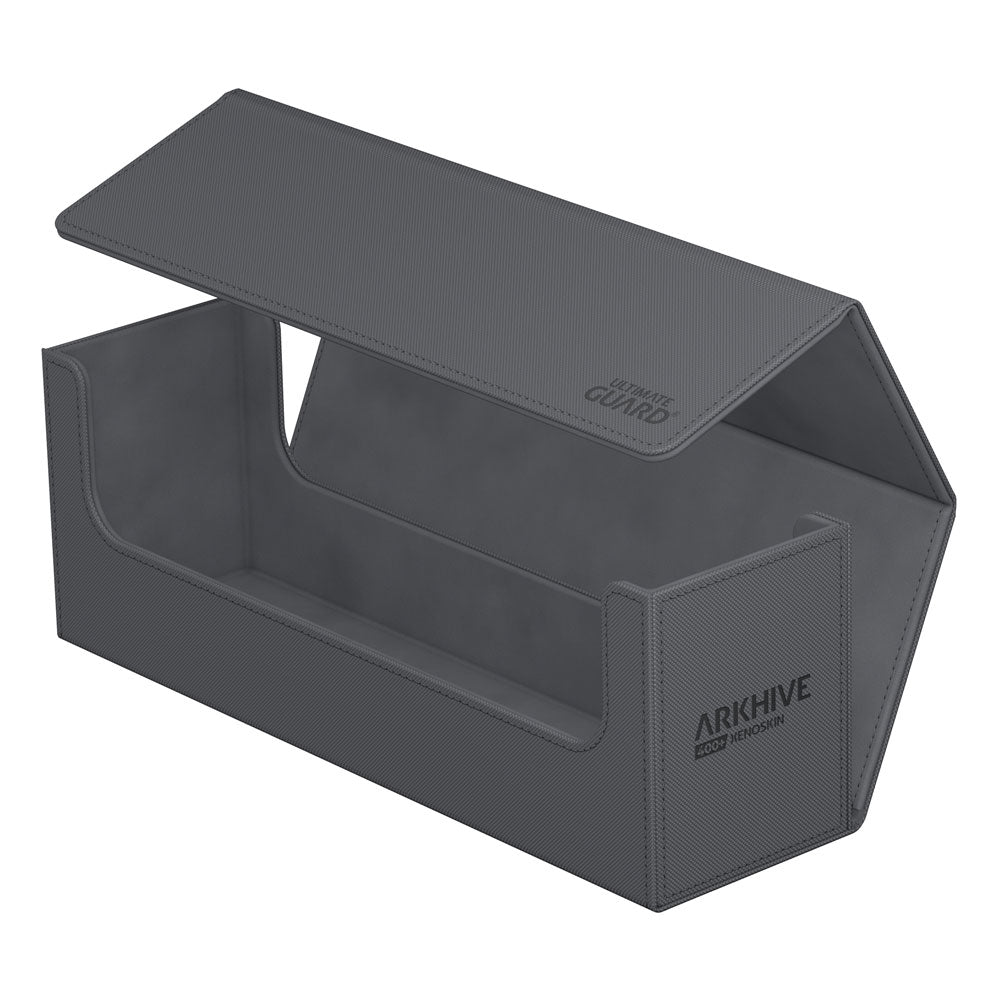 Ultimate Guard Arkhive 400+ XenoSkin Grau, offene Kartenbox für Aufbewahrung und Transport von Karten und Deck Boxen.