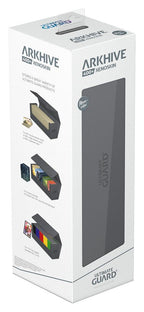 Ultimate Guard Arkhive 400+ XenoSkin Grau, Kartenaufbewahrung, Verpackung mit Produktabbildungen.