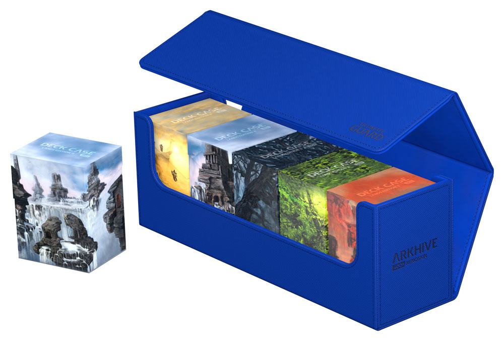 Ultimate Guard Arkhive 400+ XenoSkin Blau mit Deck Boxen für Kartensammlung.