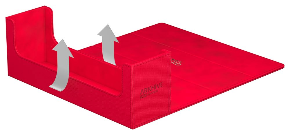 Ultimate Guard Arkhive 400+ XenoSkin Rot, offene Kartenbox für 400+ Karten, ideal für Transport und Aufbewahrung.