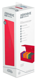 Ultimate Guard Arkhive 400+ XenoSkin Rot, Kartenaufbewahrung, Verpackung mit Produktabbildung und Logo.