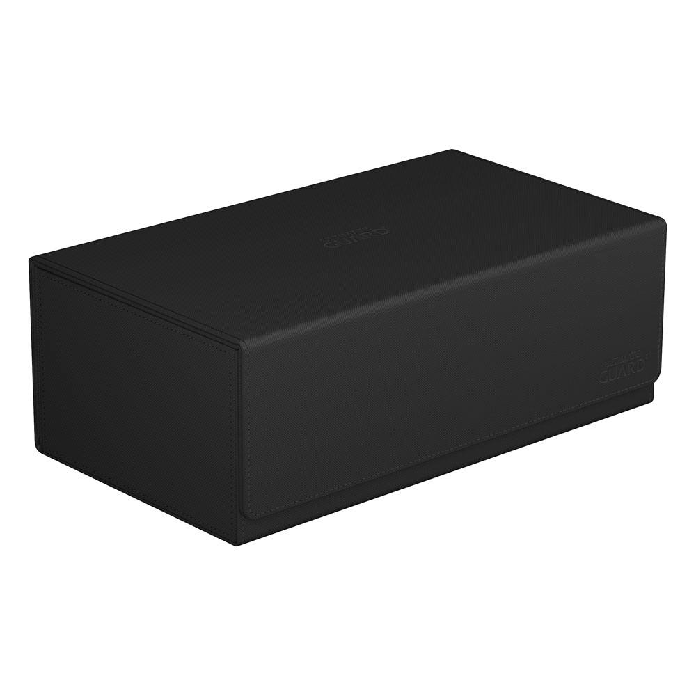 Ultimate Guard Arkhive 800+ XenoSkin Monocolor Schwarz, Kartenbox für 800+ Karten, geschlossen, seitliche Ansicht.