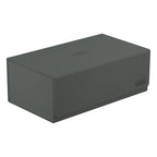 Graue Ultimate Guard Arkhive 800+ XenoSkin Box für Kartenaufbewahrung, geschlossen, seitliche Ansicht.